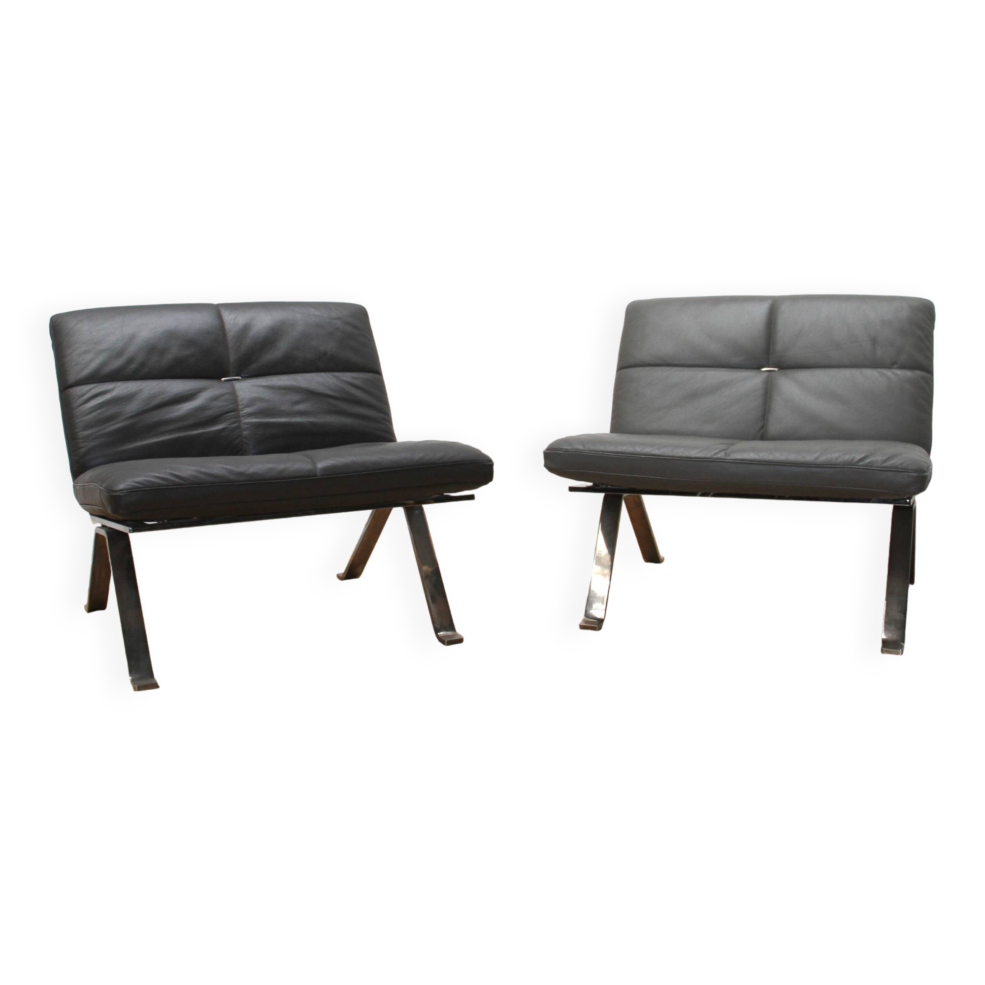 Pair of Brooklyn Chair armchairs, Poltrona Frau