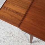 Midcentury rectangular extendable dining table in teak by Johannes Andersen for Uldum 1960s