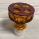 Carafe italienne vintage ambrée et rouge