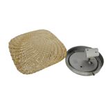 Glashutte Limburg - Tynell style - ceiling lamp - amber - 3rd quarter 20th