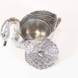 Silver Plated ‘Swan’ ice bucket by Mauro Manetti for Fonderia d’ Arte