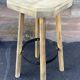 Wooden bar stool natural raw vintage 1970
