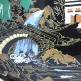 Plate of earthenware, Longwy enamels, mountain décor and cottage, 60s/70s Vintage