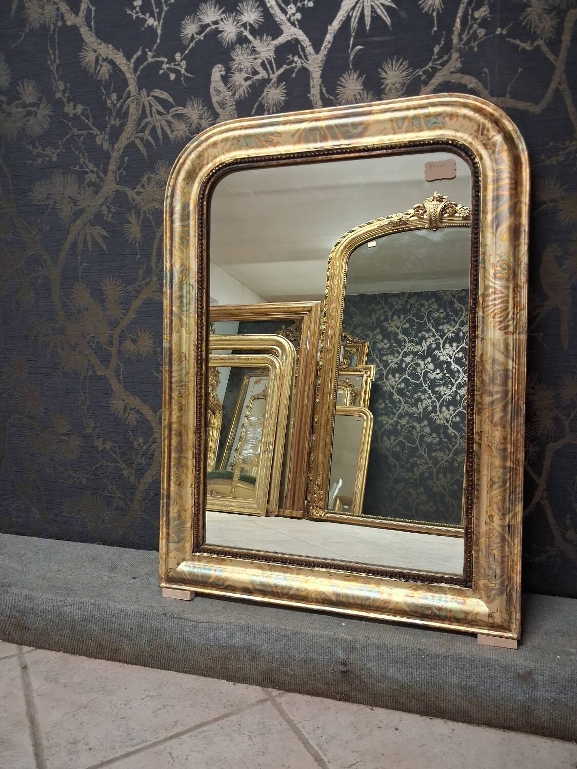 Louis Philippe mirror 81x60 heated copper