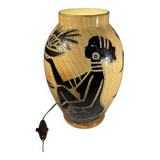 Ceramic tea light lamp, grandjean jourdan for vallauris