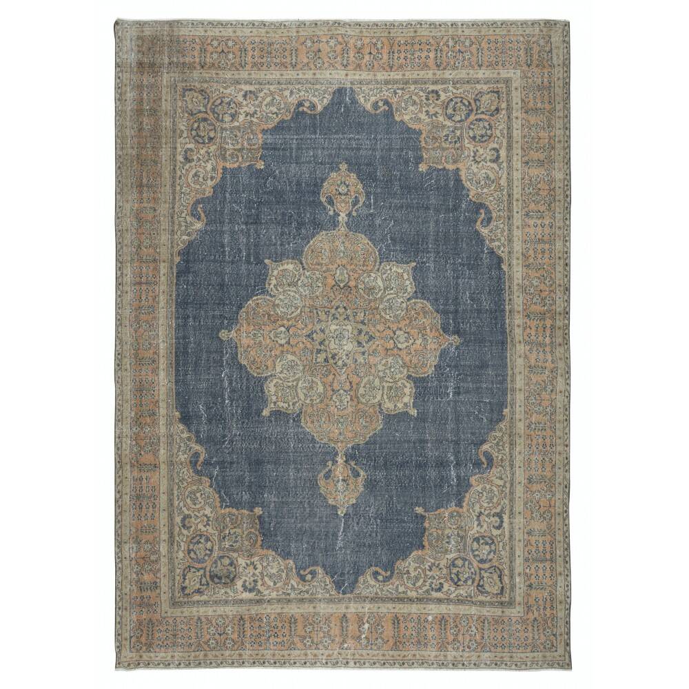 Vintage Handmade Wool Large Area Rug, One of a kind Turkish Carpet