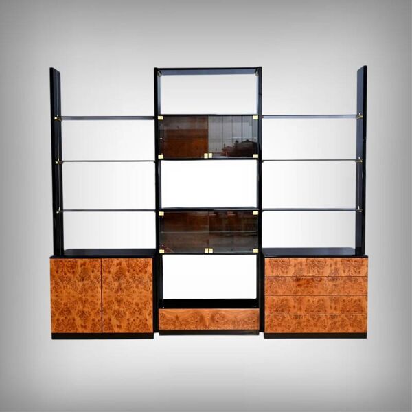 Bibliothèque Paul Michel en Loupe d’Orme et Laquée – 2ème Partie XXe