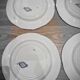 Lot of 6 flat plates Creil Montereau model Flora