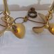 Lot de 2 lampes Hollywood Regency, années 1960/70, en laiton