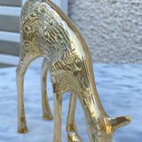 Vintage fawn solid brass animal