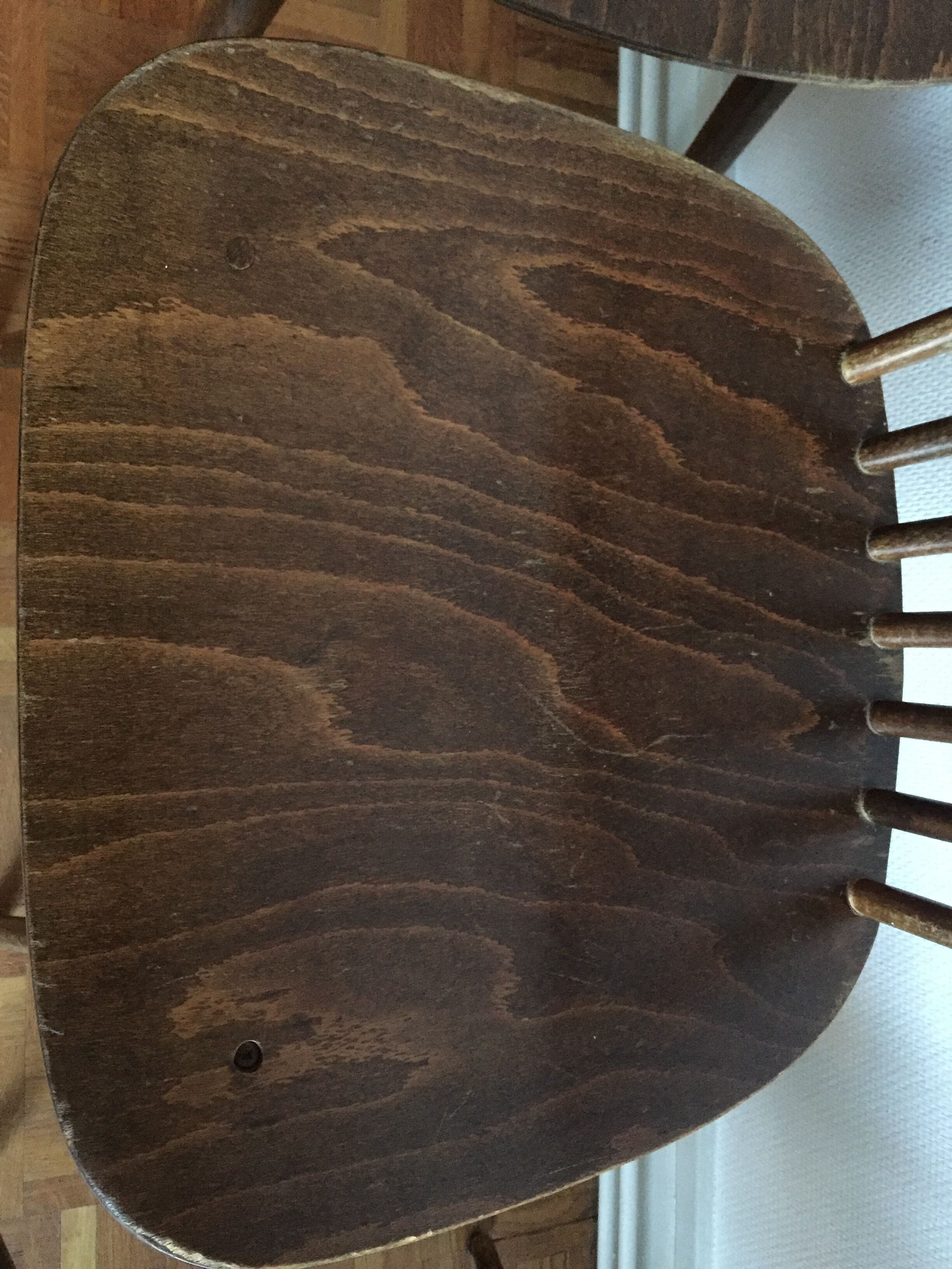 Set of 6 chairs Baumann Menuet in beech, compass feet