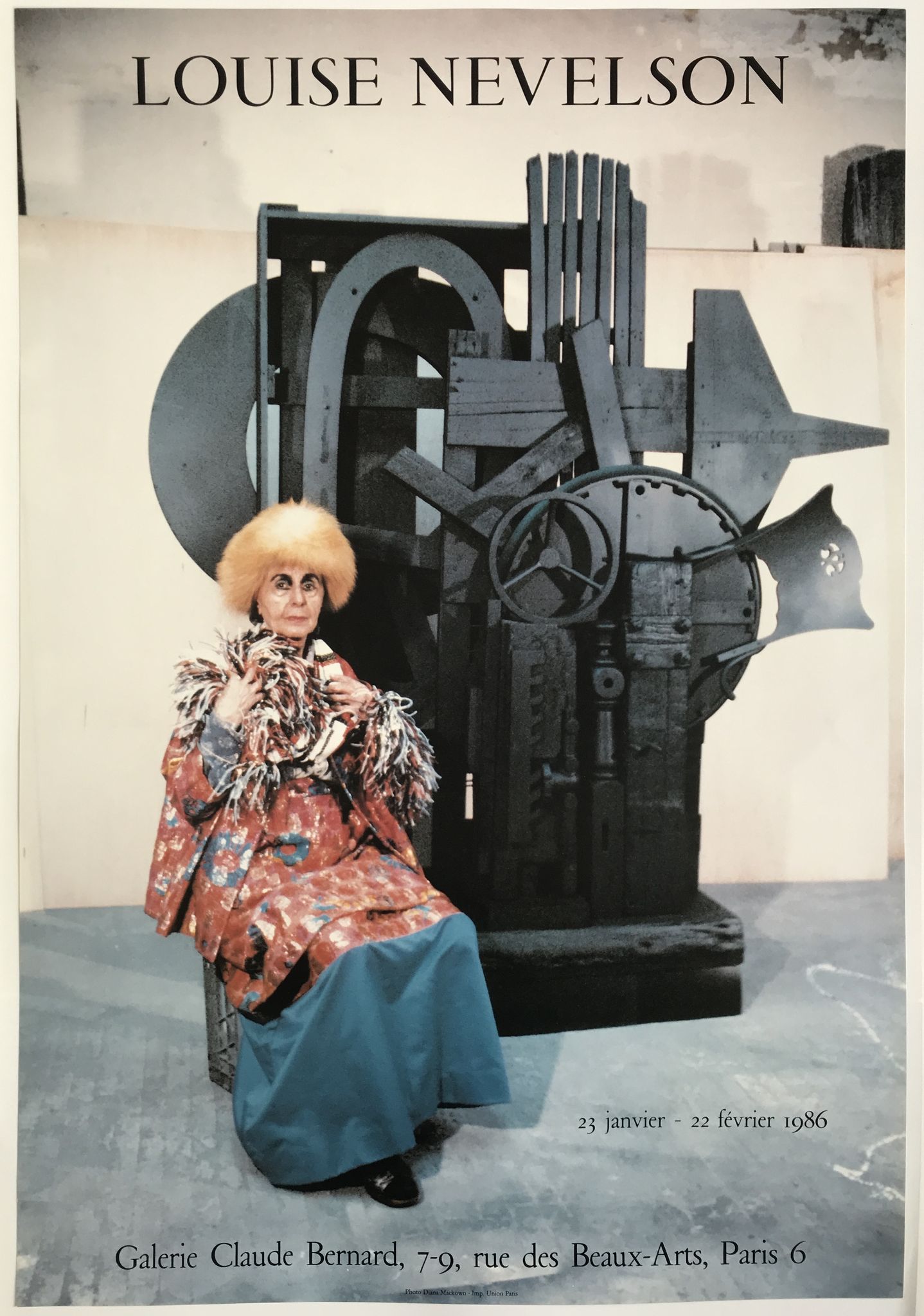 Exhibition poster of Louise Nevelson at the Galerie Claude Bernard, 1986