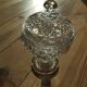 Footed glass bonbonnière – Fine design, Art Deco spirit