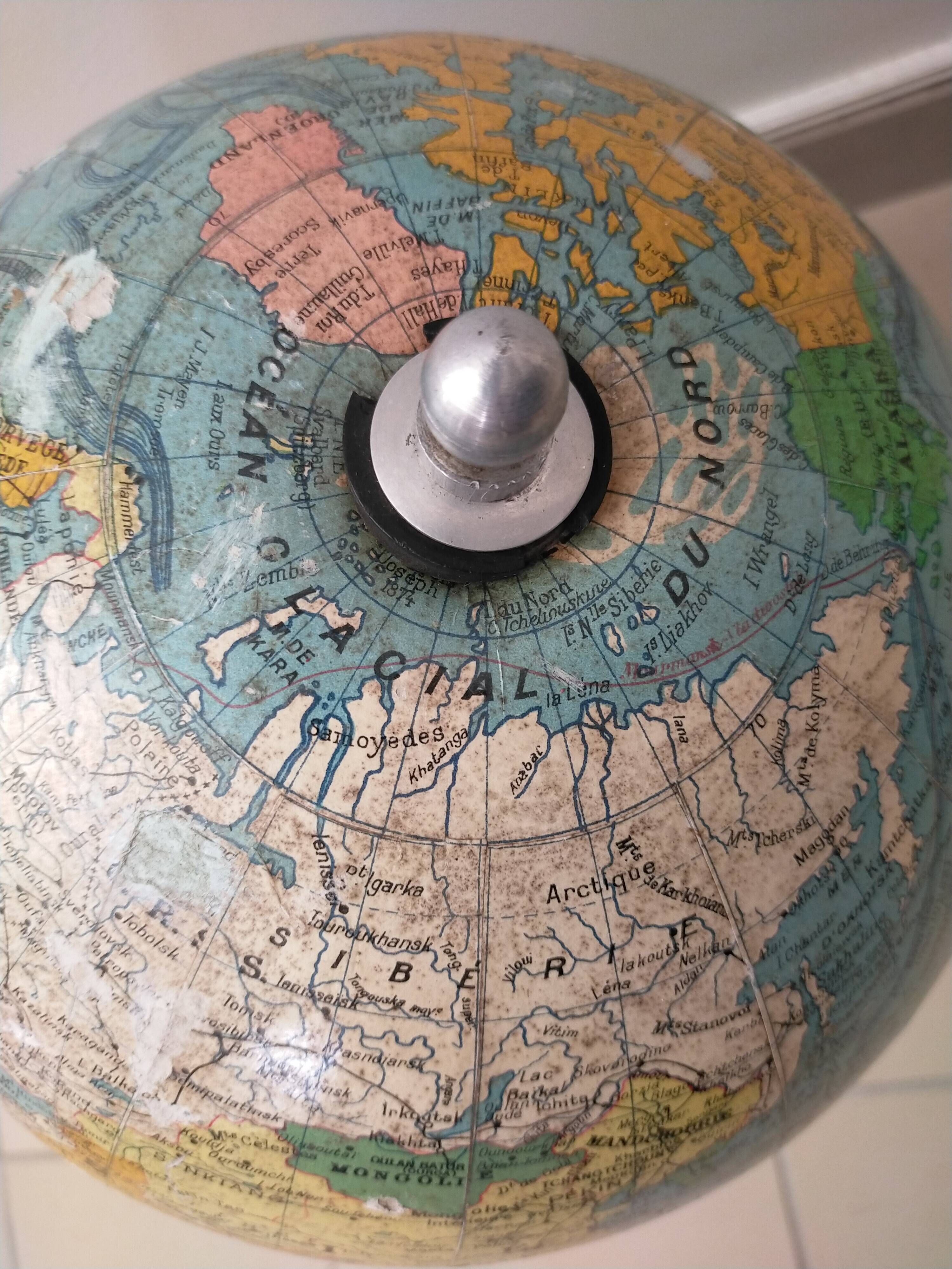 Terrestrial globe drawn by j forest edited by girard barrere & thomas