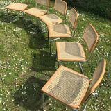 Set of 6 chairs cesca b32 design Marcel Breuer italy