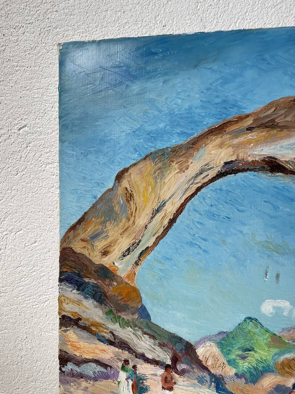 Oil on panel Etretat