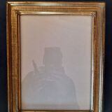 Antique frame with striated gilding
