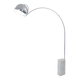 Mid-Century Modern Marble and Chrome Floor Lamp