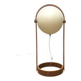 Swiss space-style floor lamp made of plastic and plywood from the 1960s.