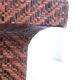 Table basse rectangulaire Harrison Van Horn raffia et laiton, 1970