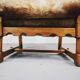 Brutalist oak lounge chair and ottoman