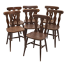 Set of 7 bistro chairs 1950