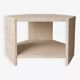 Hexagonal side table in travertine by Claude Berraldacci. France.
