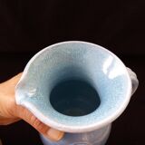 Terracotta pitcher signed Bernard and Geneviève Blanc, Poteries du Queyras