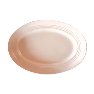 Dish oval rose Digoin &, Sarreguemines Badonvillier