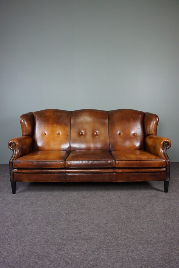 Comfortable 3-seater sheepskin sofa