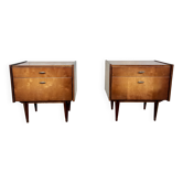 Paire de chevets, tables de nuit vintage