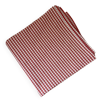 Italian red gingham tablecloth
