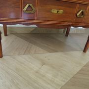 Art Deco chest of drawers - 4 drawers - locks - checkered wood veneer top - 50s