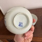 Lot of Blue White Porcelain Rice Tea from China with Cobalt Blue Imperial Dragons