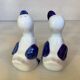 Salt and pepper birds, geese, ducks.