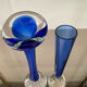 Duo of vintage soliflores vases in glass paste