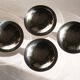 Set of 4 stainless steel ice cream cups, made in France