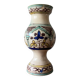 Vintage enameled earthenware vase from Morocco