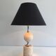 Travertine and chrome lamp. Philippe Barbie