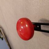 Wall-mounted metal coat rack with 5 hooks