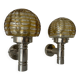 Rare pair of blown glass and chrome wall lights by Doria, 1960s, Germany.