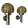 Rare pair of blown glass and chrome wall lights by Doria, 1960s, Germany.