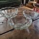 Trio of molded glass salad bowls – floral shape Ø 18/20/23 cm