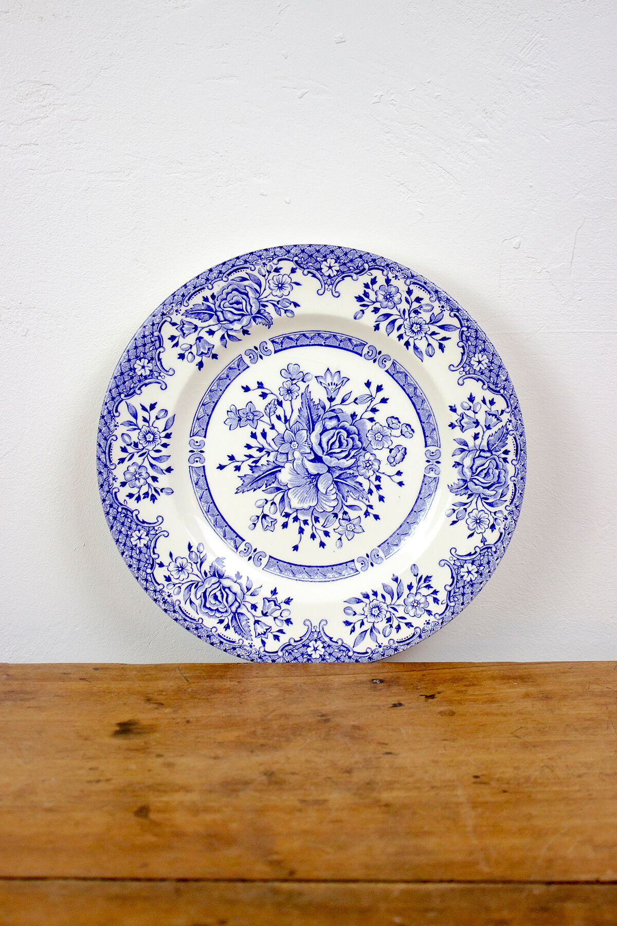 Dessert plate - floral blue décor - Ironstone England