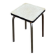Tabouret en formica vert clair et acier 1990