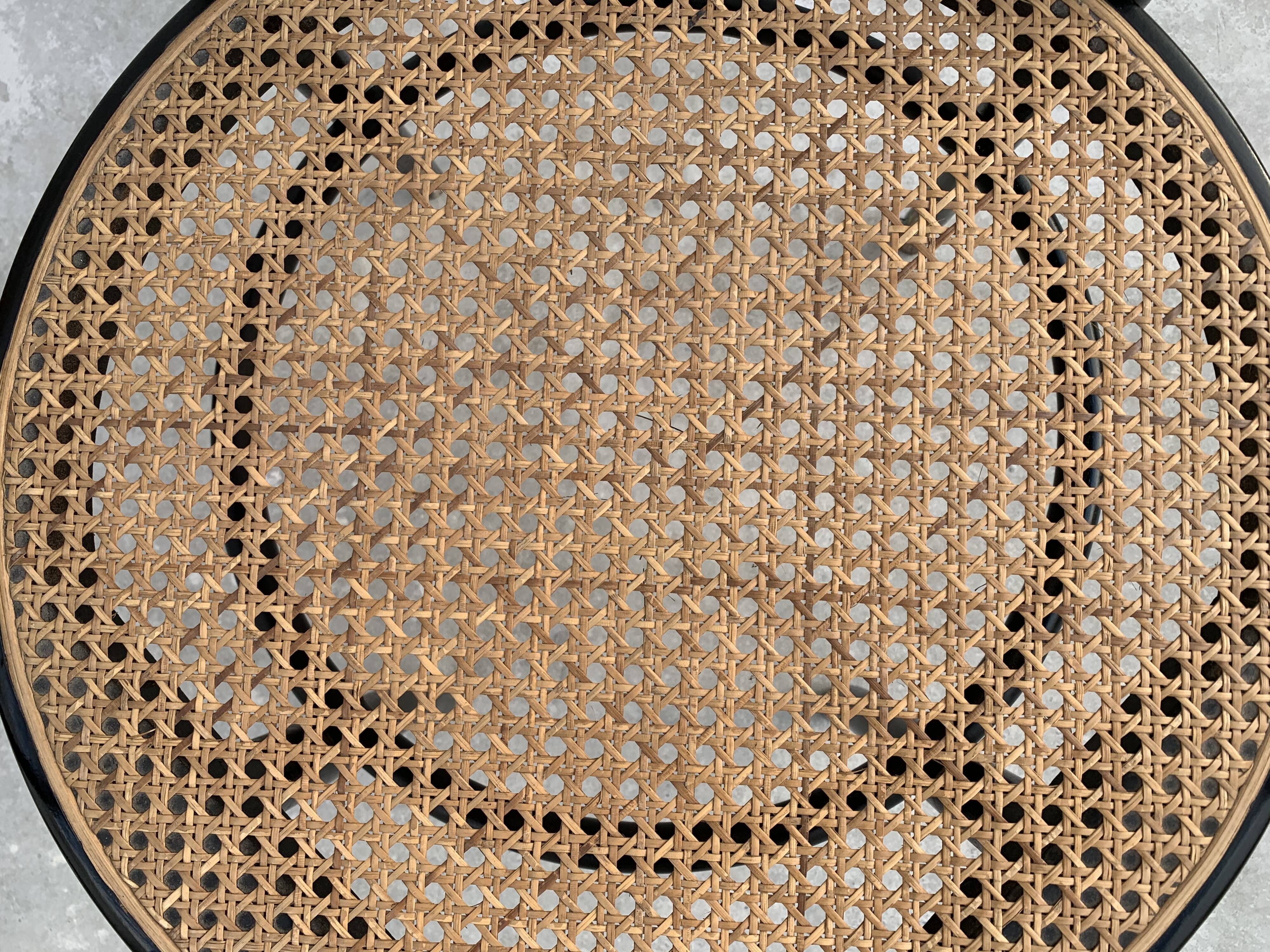 Tuna chair model 1018 in black curved wood and canning 1930