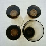 Series of 12 blown glass glasses