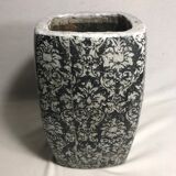 Old enamelled terracotta vase from the 70's vintage