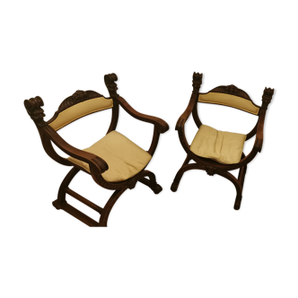 Paire de fauteuils dagobert ùmilieu du xxé