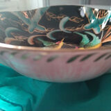 Vintage dish H.Becquet Quaregnon hummingbird pattern